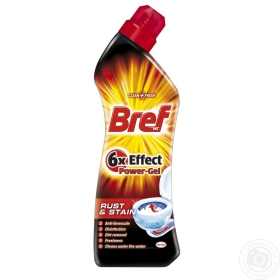 Засіб для унітазів Bref Power-Gel Effect  6 в 1 Проти їржи 750мл