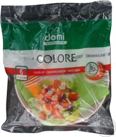 Набір одноразового посуду Domi колір 6 персон