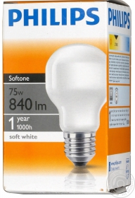 Лампа Philips Soft T55 звичайна 75w Е27