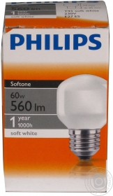 Лампа Philips Soft T45 кульова 60w Е27