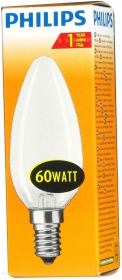 Лампа Philips B35 свічка матова 60w Е14 FR