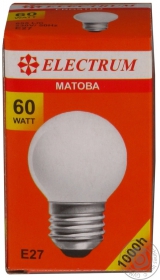 Лампа сферична матова Electrum 60W E27 A-IB-0035