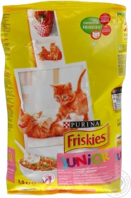 Корм для кошенят Friskis Курка Молоко Овочі 4*15кг