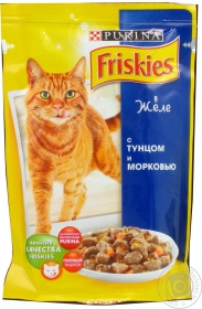 Корм для котів Friskies желе Тунець та морква 40*100г