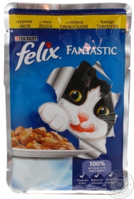 Корм для котів Felix Фантастік Курка 100г