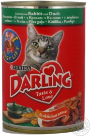 Корм для котів Darling Кролик,Качка 400г