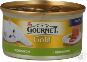 Консерва для котів Gourmet Gold з кроликом 85г