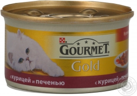 Корм для котів Friskies Шматочки Соус Курка,Серце,Печінка Гермет Голд 24*85г