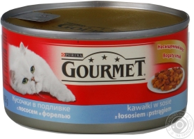 Консерва Gourmet форель,лосось кус.в підл.195г