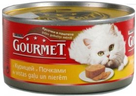 Консерва для котів Gourmet Курка,Нирки 195г