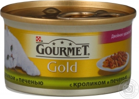 Консерва для котів Gourmet Кролик,Печінка 85г