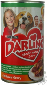 Консерва для собак Darling Кролятина,Індичка,макарони 1,2кг