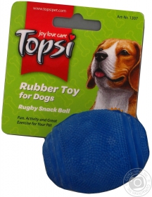 Іграшка для тварин Topsi М&#39;яч регбі для закусок гума 107