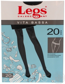 Колготи жіночі Legs Vita Bassa 20d Nero №1-2