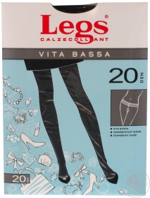 Колготи жіночі Legs Vita Bassa 20d Nero №3